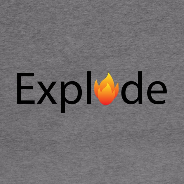 Explode exploding typographic logo design by D1FF3R3NT